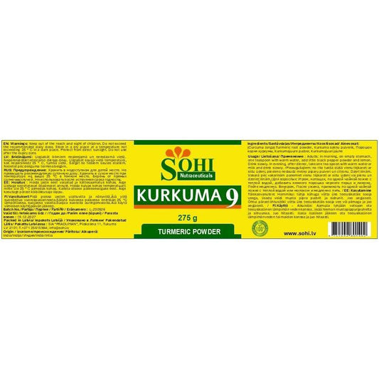 Kurkuma 9 (pulveris)  275 g